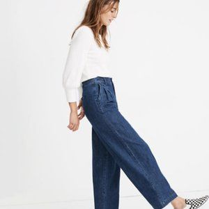Madewell pleated wide-leg jeans
